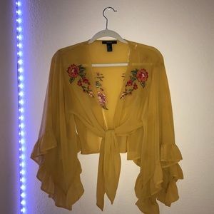 Yellow Flowy Top